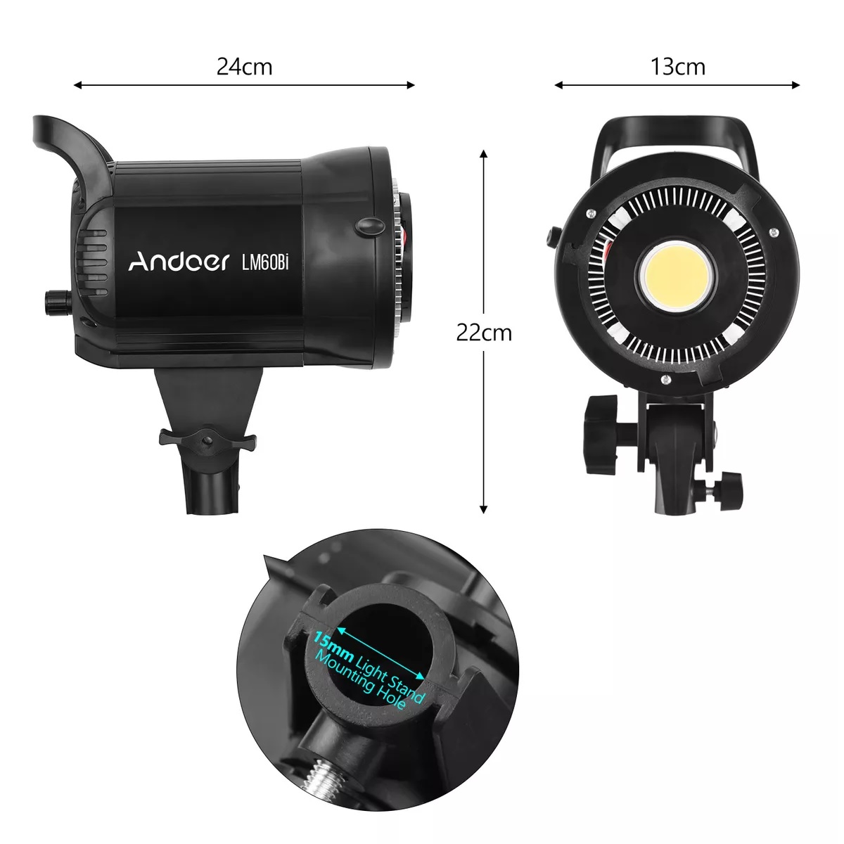 Luz Fría Y Cálida 60w Lm60bi Mini Estudio Fotográfico