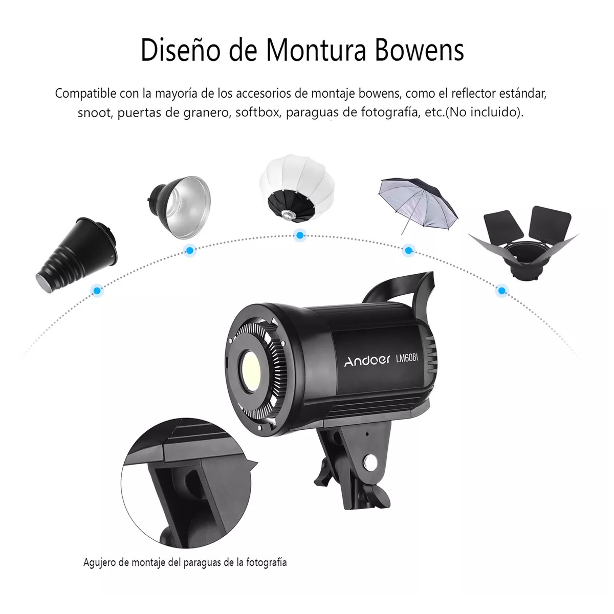 Luz Fría Y Cálida 60w Lm60bi Mini Estudio Fotográfico