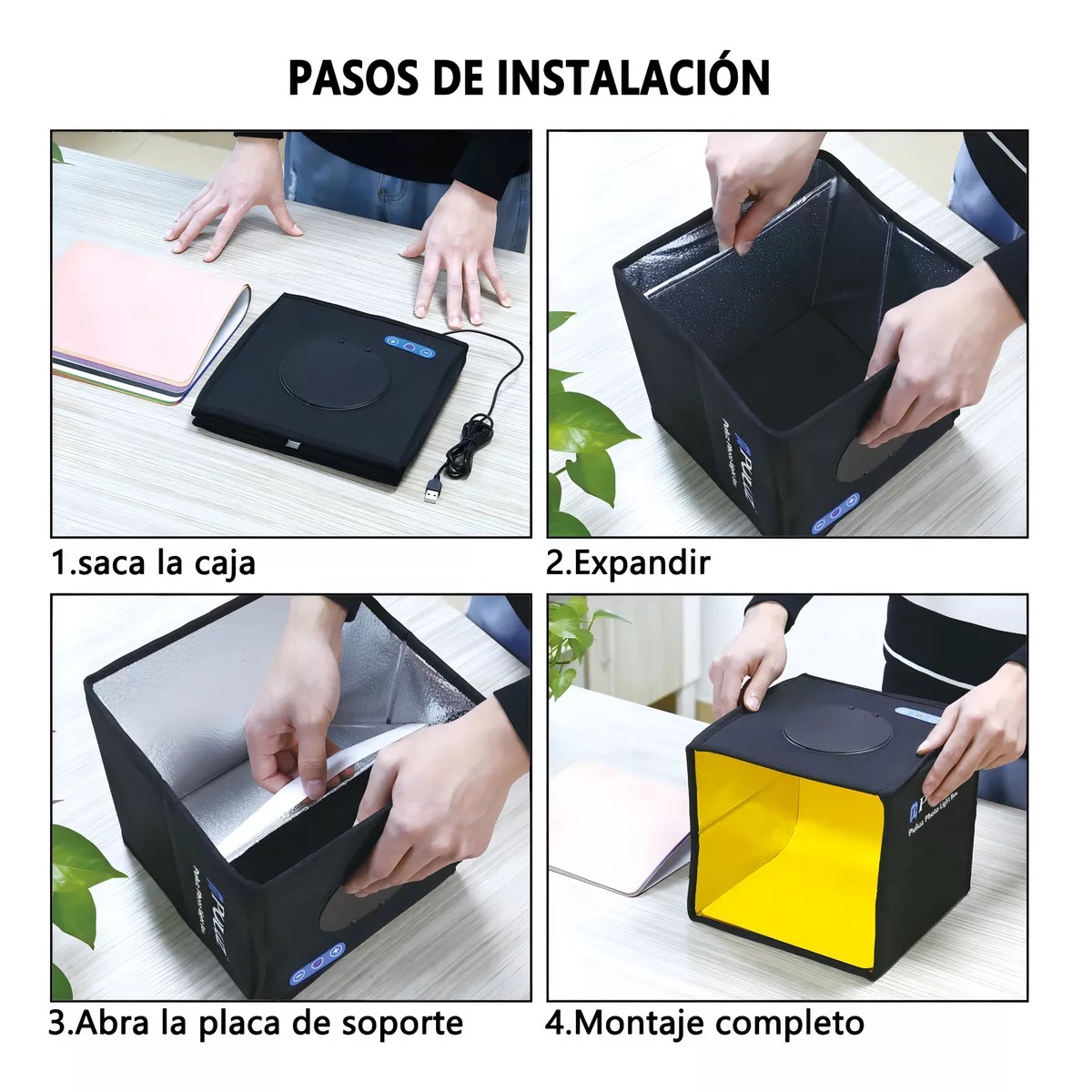 Caja De Luz Para Fotografía Portátil Plegable, 12 Colores