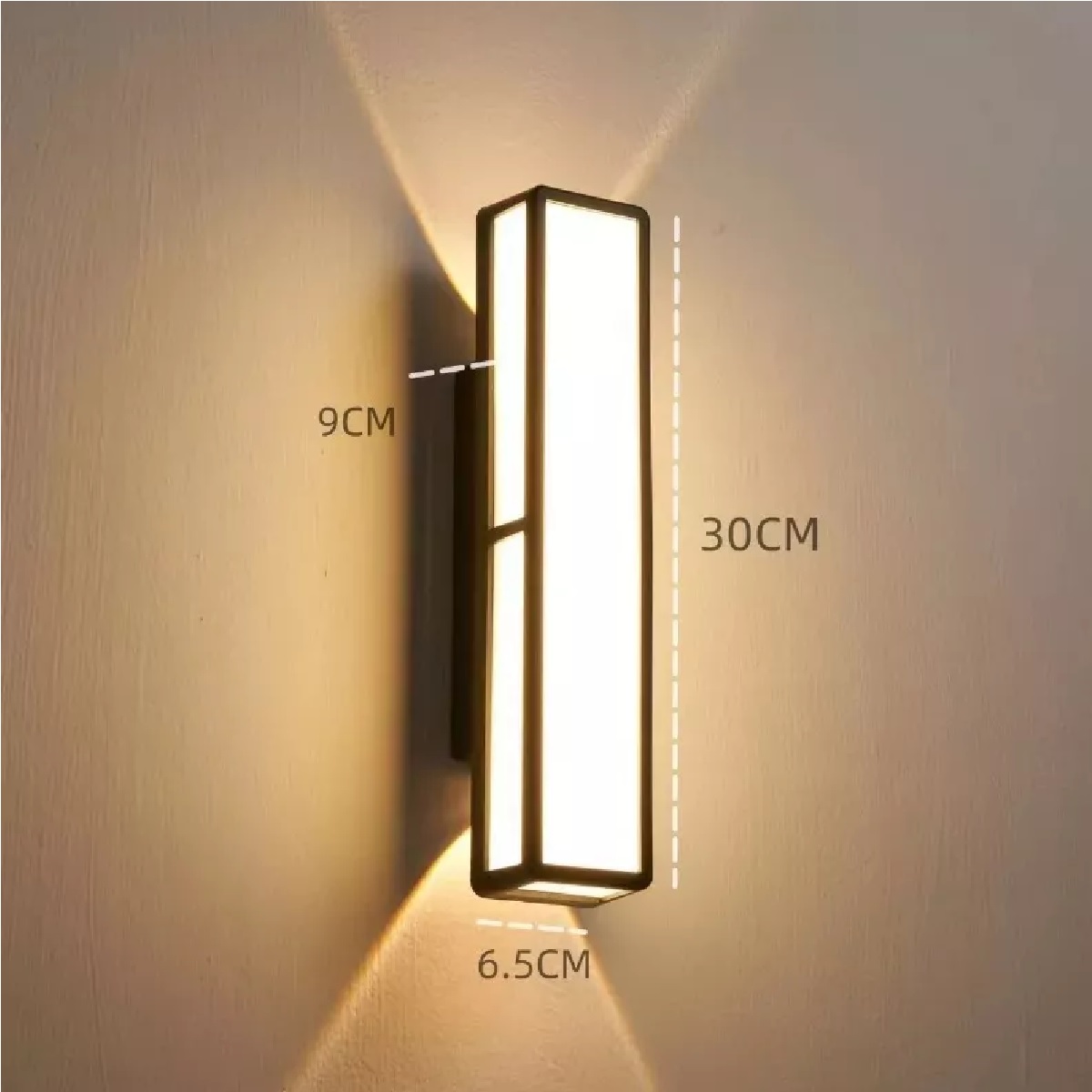 Lámpara De Pared Exterior Decorativa Moderna Con Luces Led