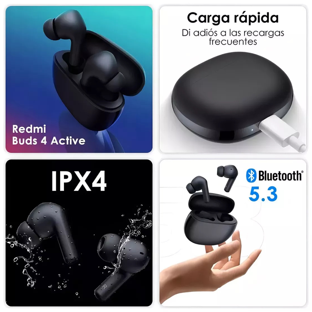 Xiaomi Smartwatch Redmi Watch 5 Lite con Audífonos Xiaomi Redmi buds 4 active
