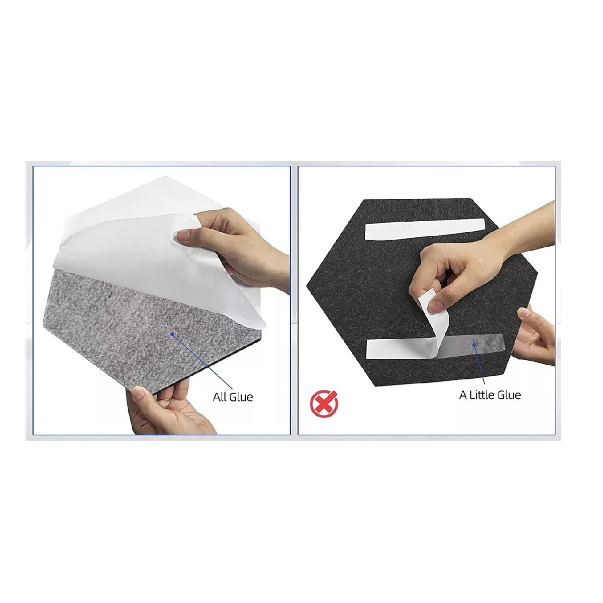 12 Paneles Acústicos Hexagonales De Espuma Acústica Decorati Negro