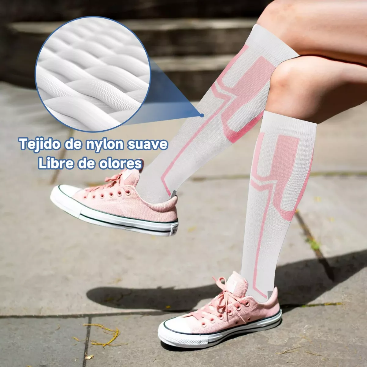 5 Medias Calcetas Compresión Alivia Varices Y Circulación Multicolor Talla S/M