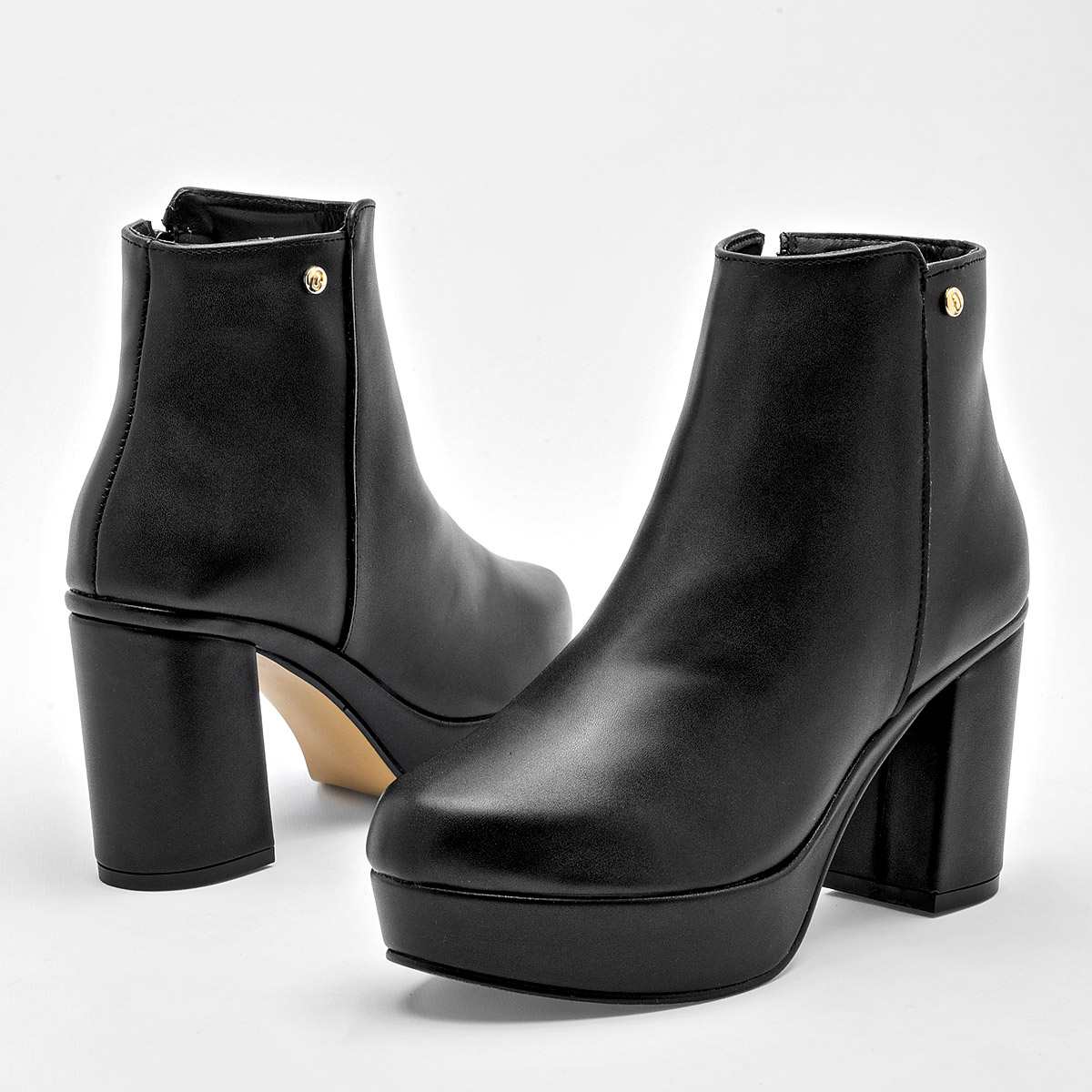 D´Cristian Botin Plataforma Mujer Tacon 9cm Tubo 12cm Color Negro E9