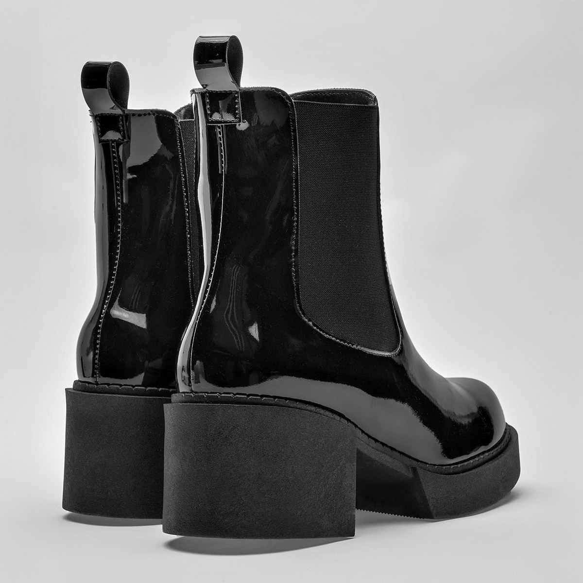 Been Class Botin Charol Casual Mujer Tacon 6cm Tubo 14cm Color Negro E9
