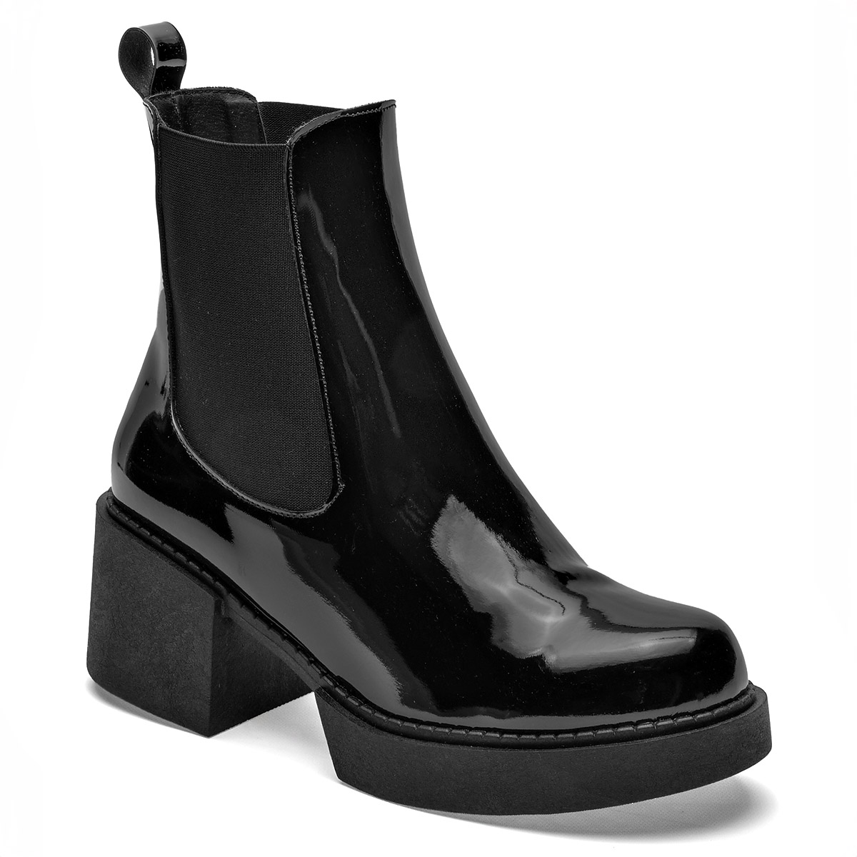 Been Class Botin Charol Casual Mujer Tacon 6cm Tubo 14cm Color Negro E9