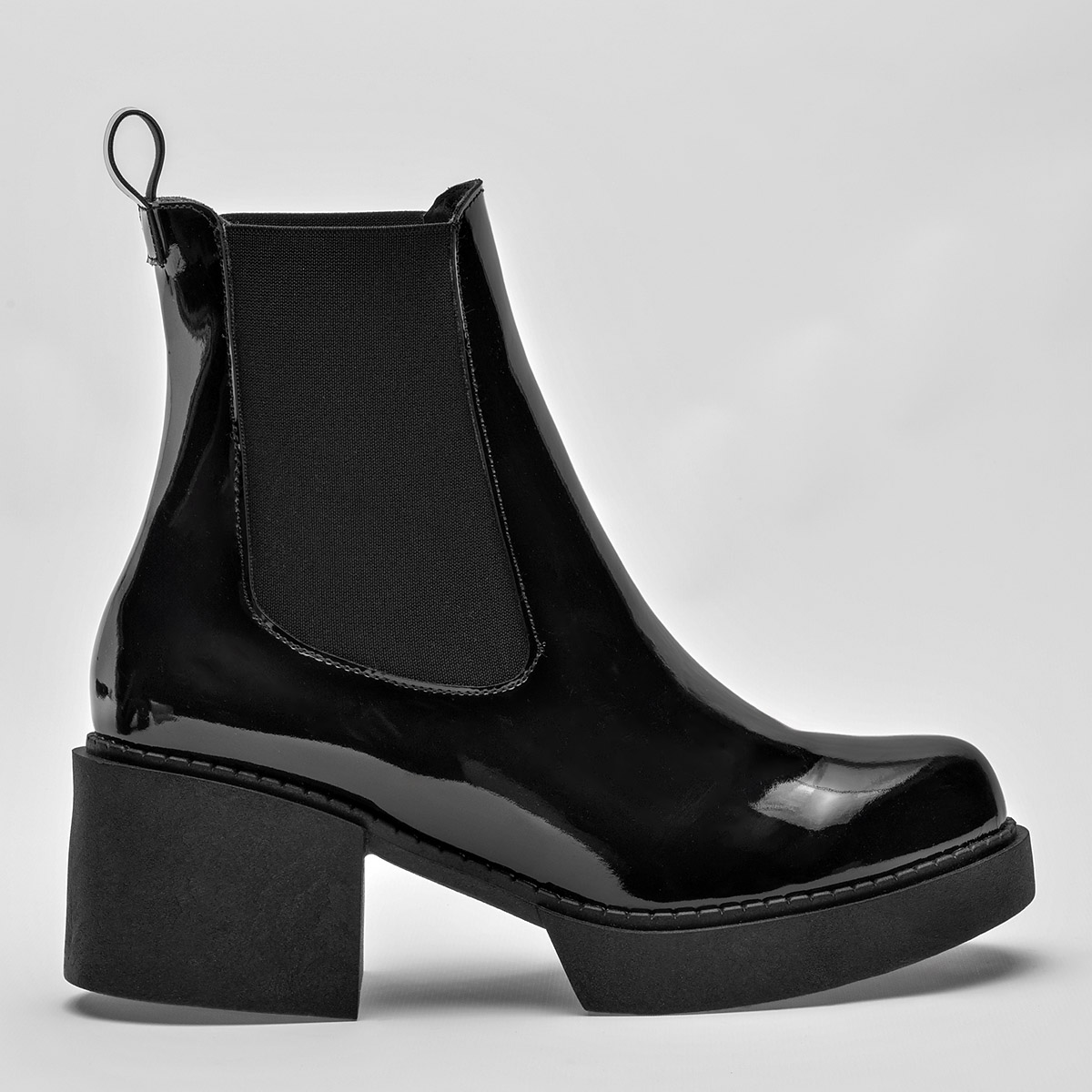 Been Class Botin Charol Casual Mujer Tacon 6cm Tubo 14cm Color Negro E9