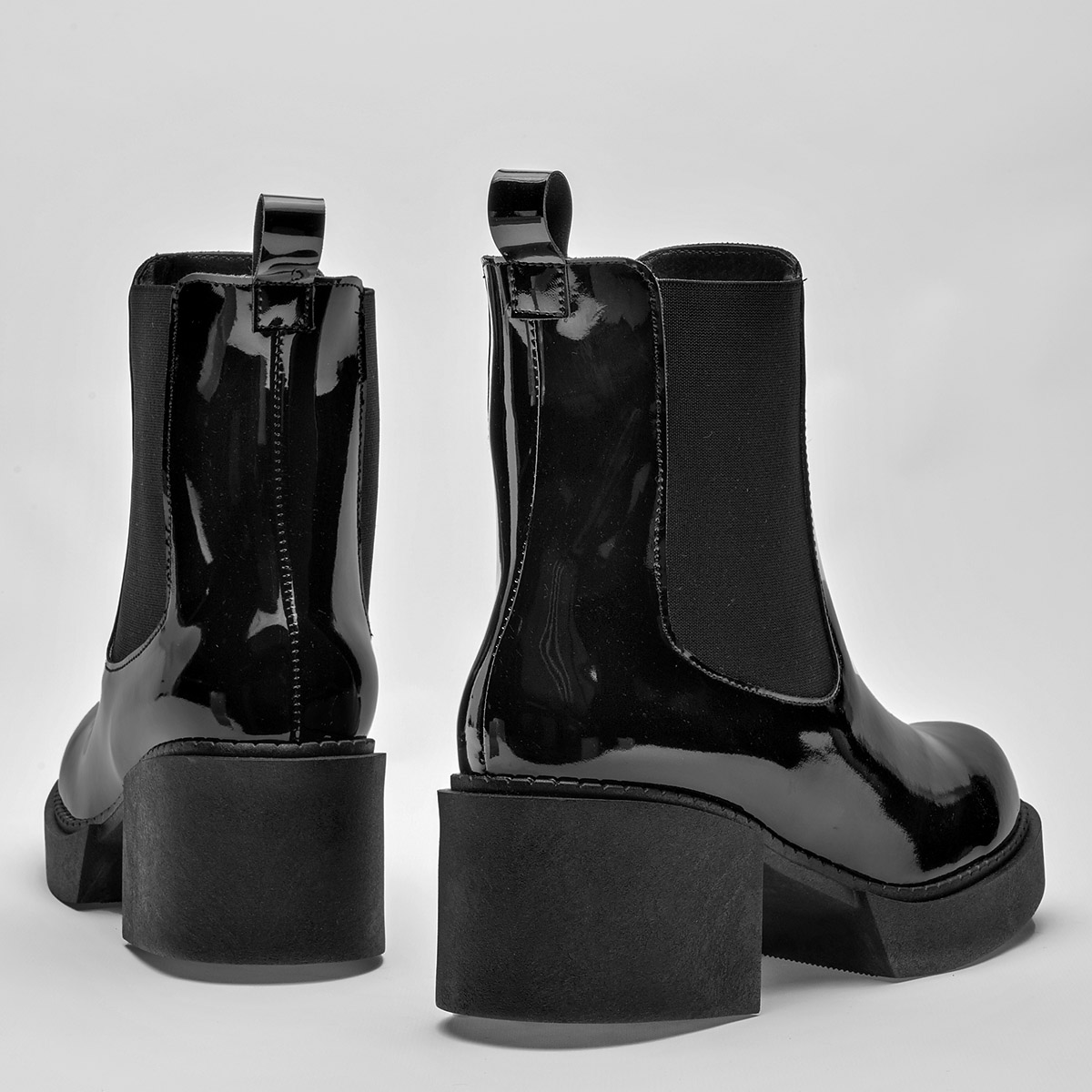 Been Class Botin Charol Casual Mujer Tacon 6cm Tubo 14cm Color Negro E9