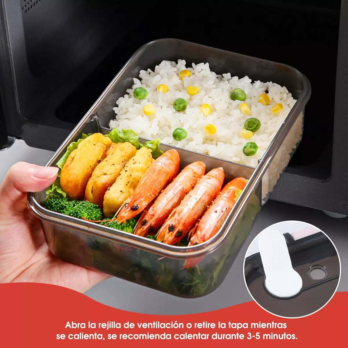 Fiambrera Lunch Box Topper Para Lunch Lonchera Termica Rosa