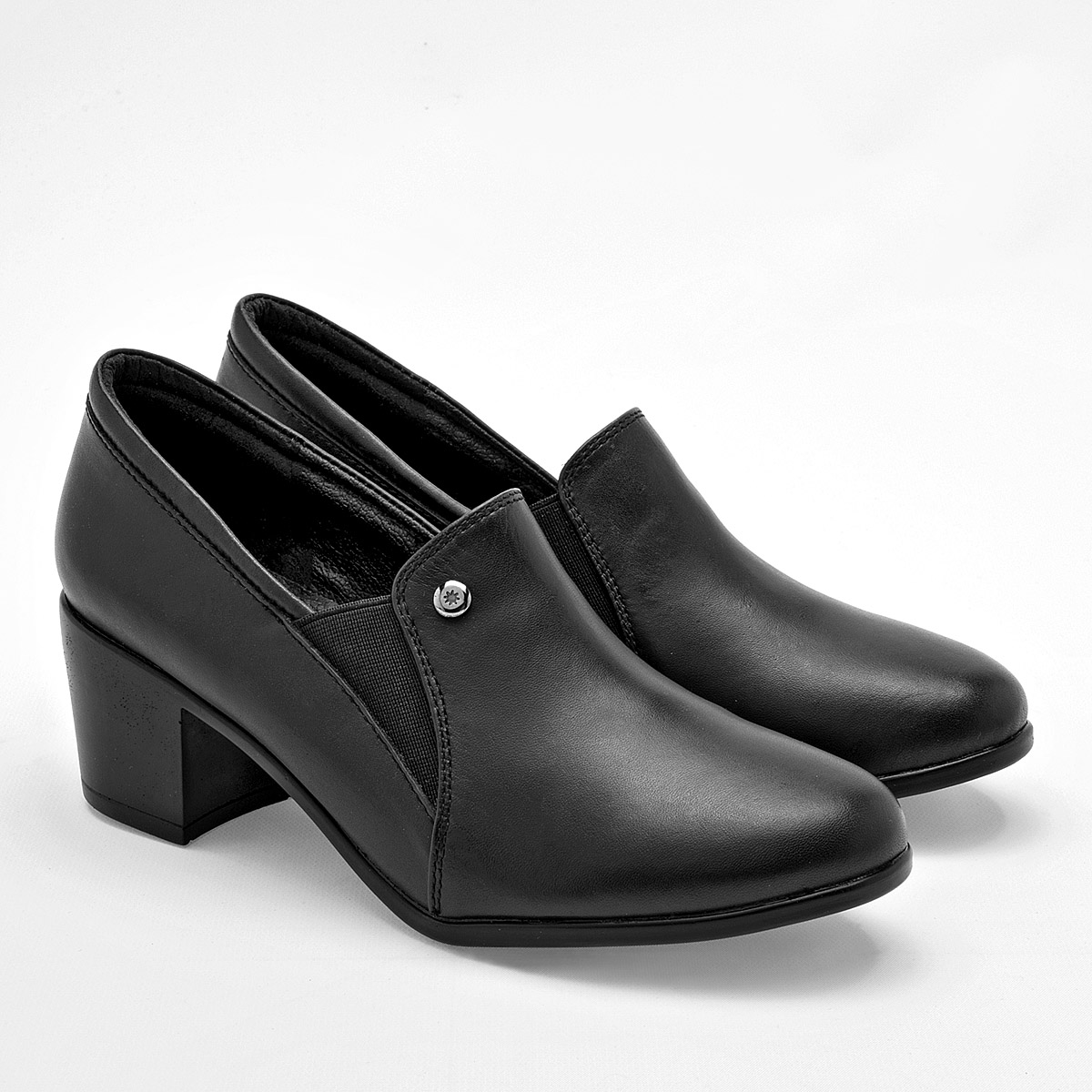Mora Confort Zapato Tacon Cerrado Mujer Piel Tacon 5cm Color Negro E9