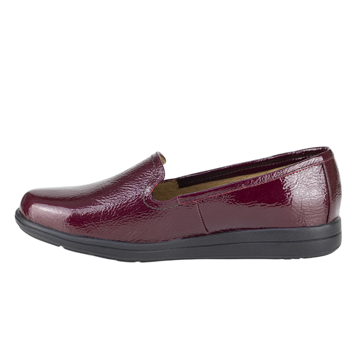 Mocasines Vestir Mujer Slip On 72032 Vino Capricho Clásicos