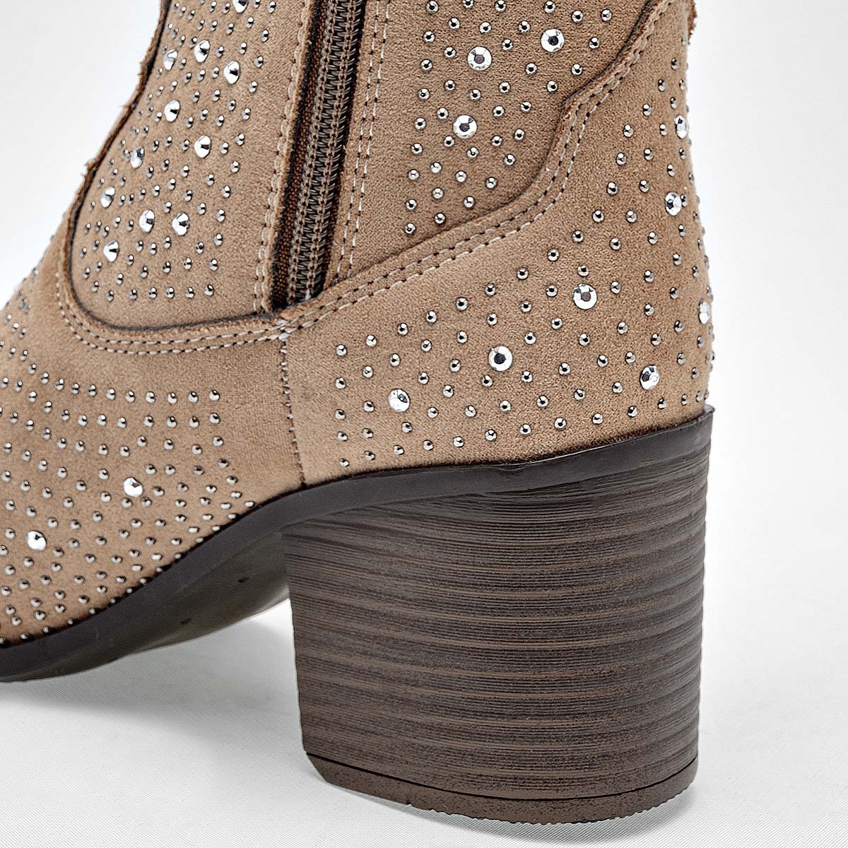 MoraMora Botin Vaquero Mujer Tacon 6cm Tubo 14cm Color Cafe E9