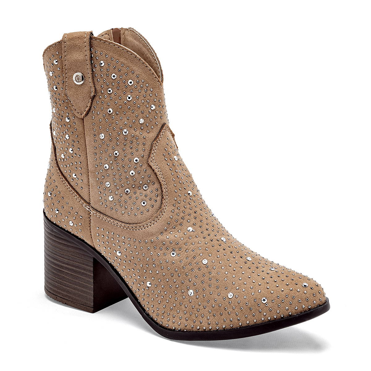 MoraMora Botin Vaquero Mujer Tacon 6cm Tubo 14cm Color Cafe E9