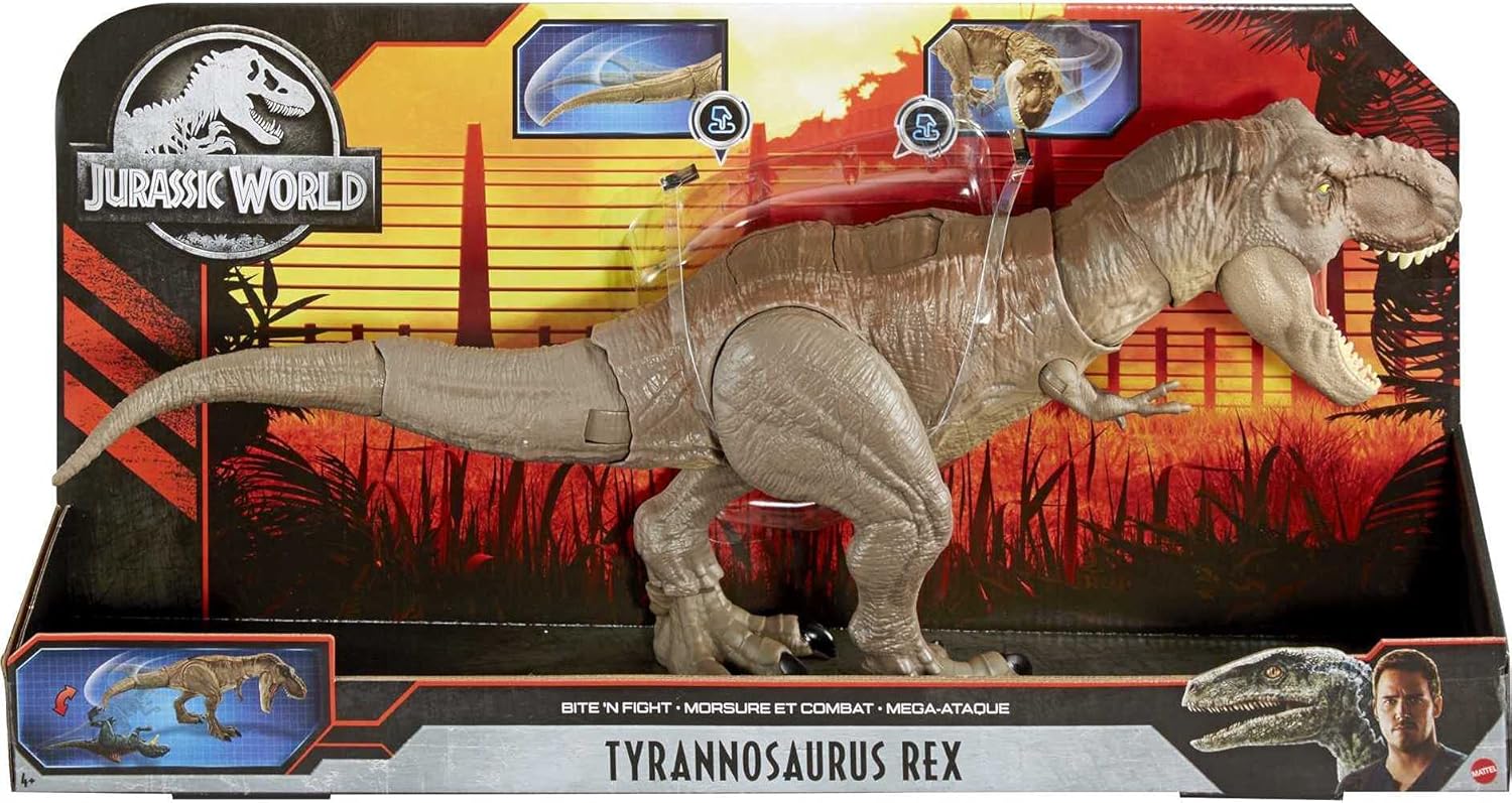 Tyrannosaurus Rex Jurassic World Toys T-Rex Mega Ataque, Dinosaurio MATTEL