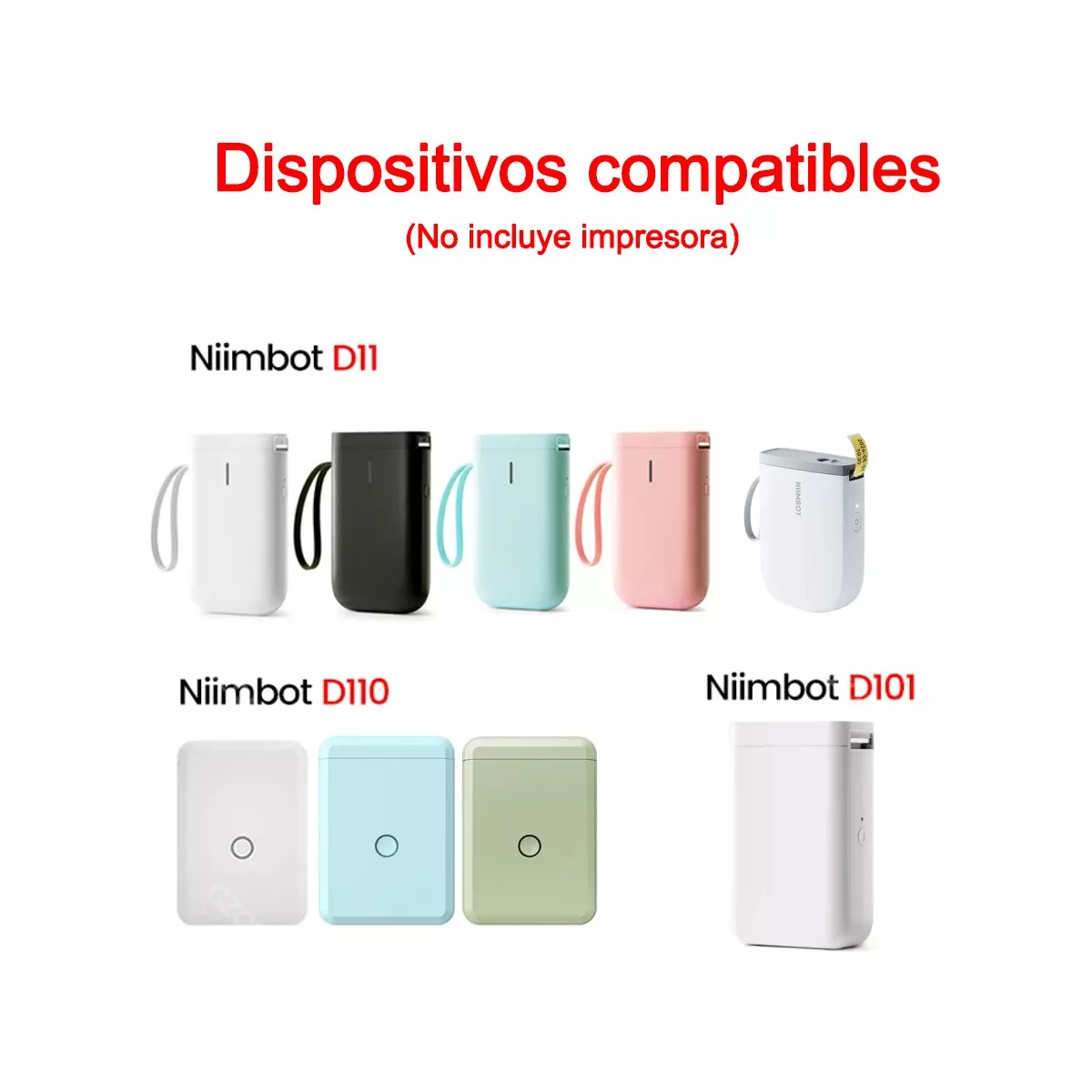 5 Rollos De Cinta Adhesiva Niimbot Para D11, D110, D101, 15