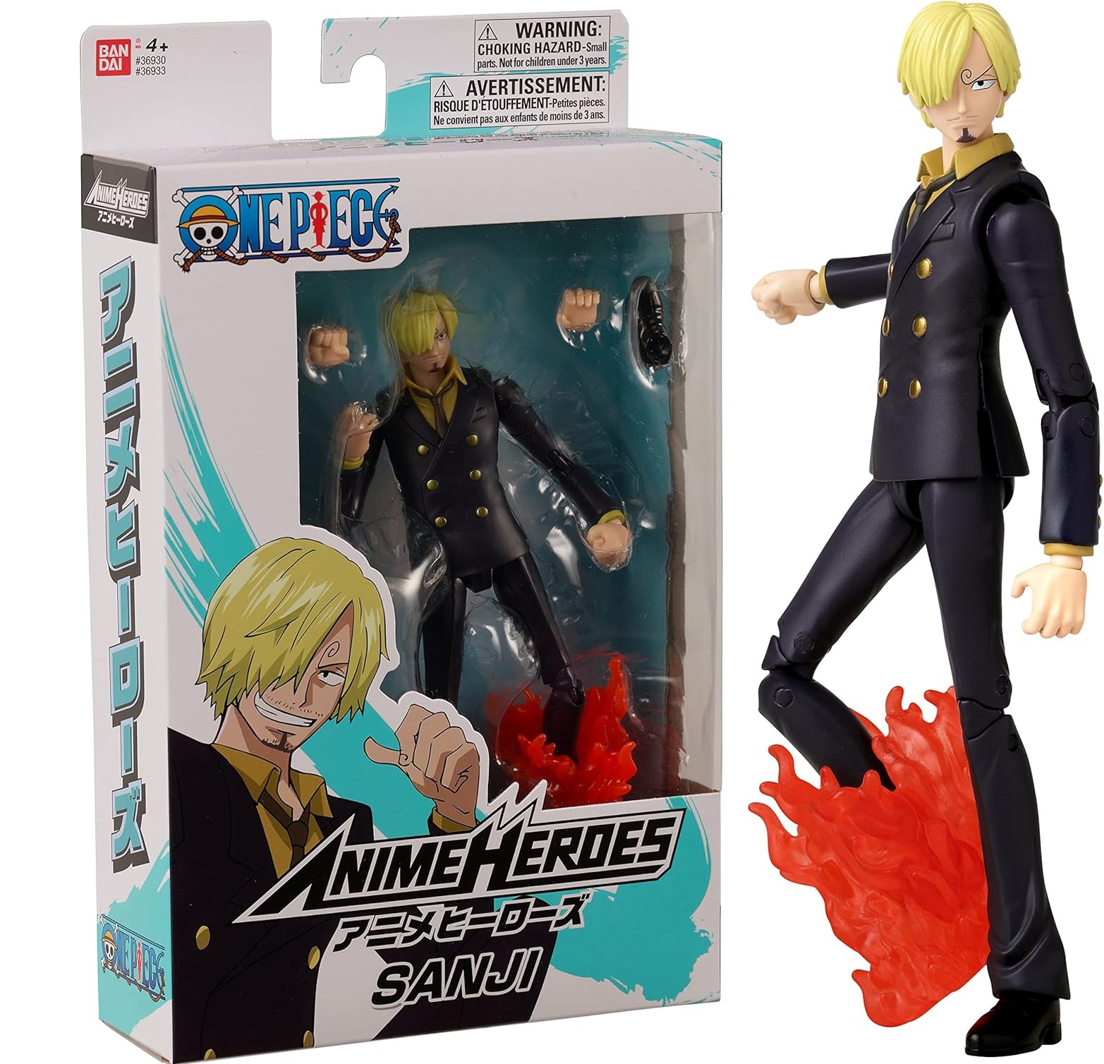 One Piece Sanji Anime Heroes Figura Coleccionable Articulada de Acción de 6.5" BANDAI