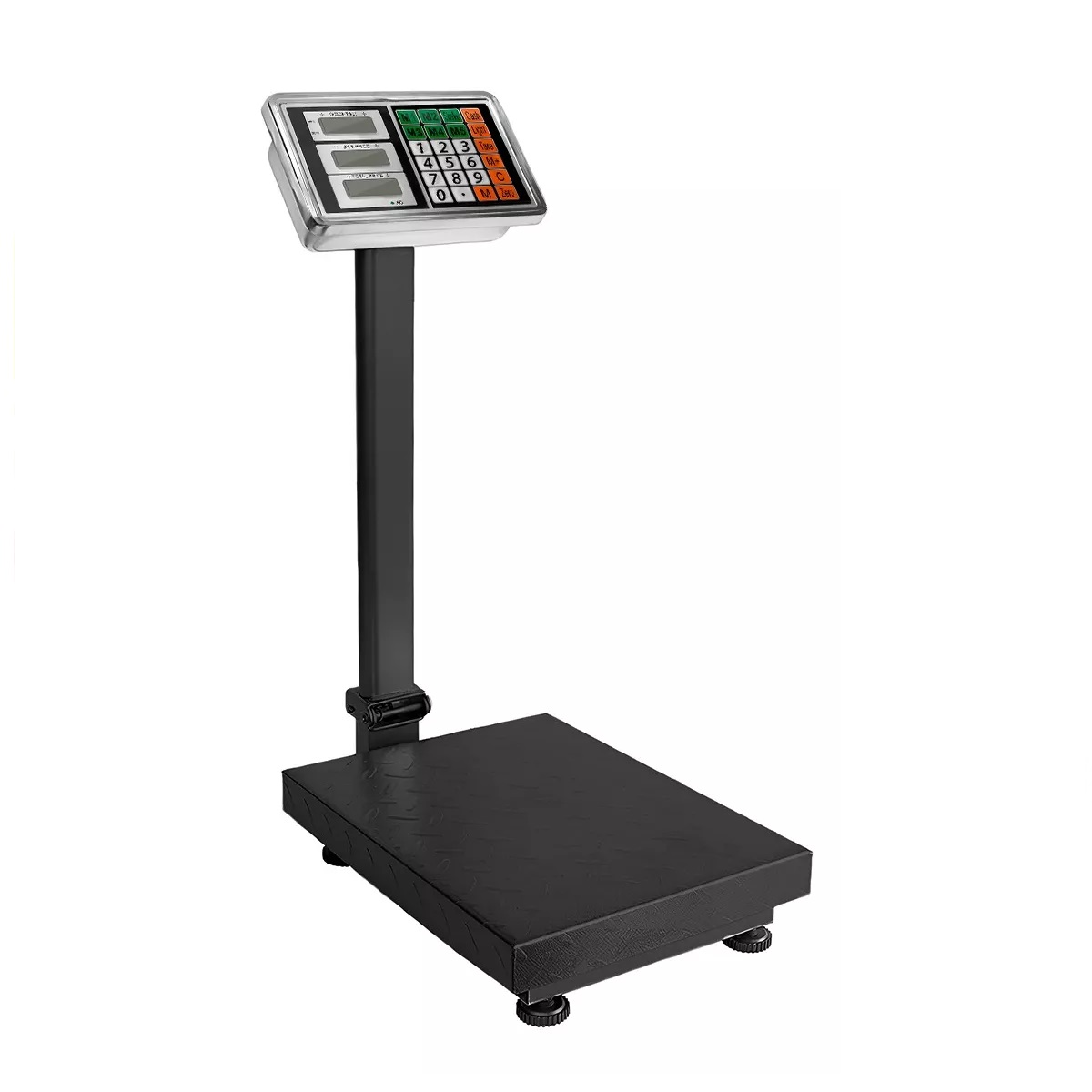 Báscula Comercial Digital Plataforma 200kg Uso Rudo Con Mástil Color Negro