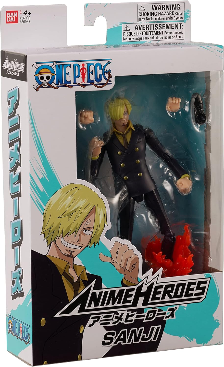 One Piece Sanji Anime Heroes Figura Coleccionable Articulada de Acción de 6.5" BANDAI