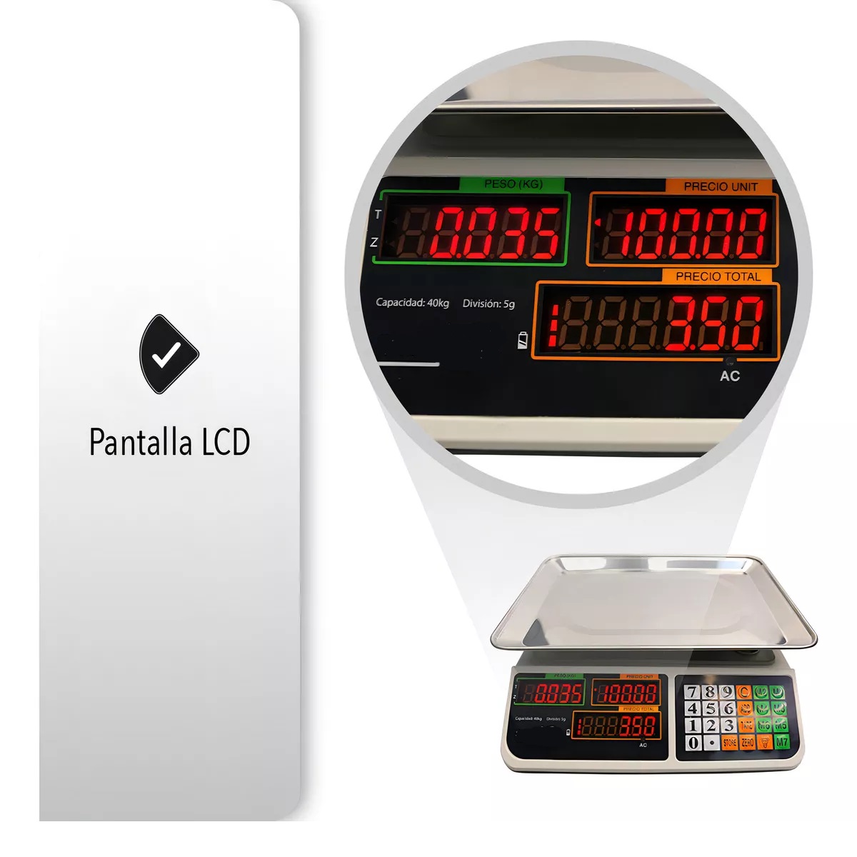 Báscula Comercial Digital Stay Elit Dgit-01 40kg Blanco Ms Peso máximo soportado 40 kg