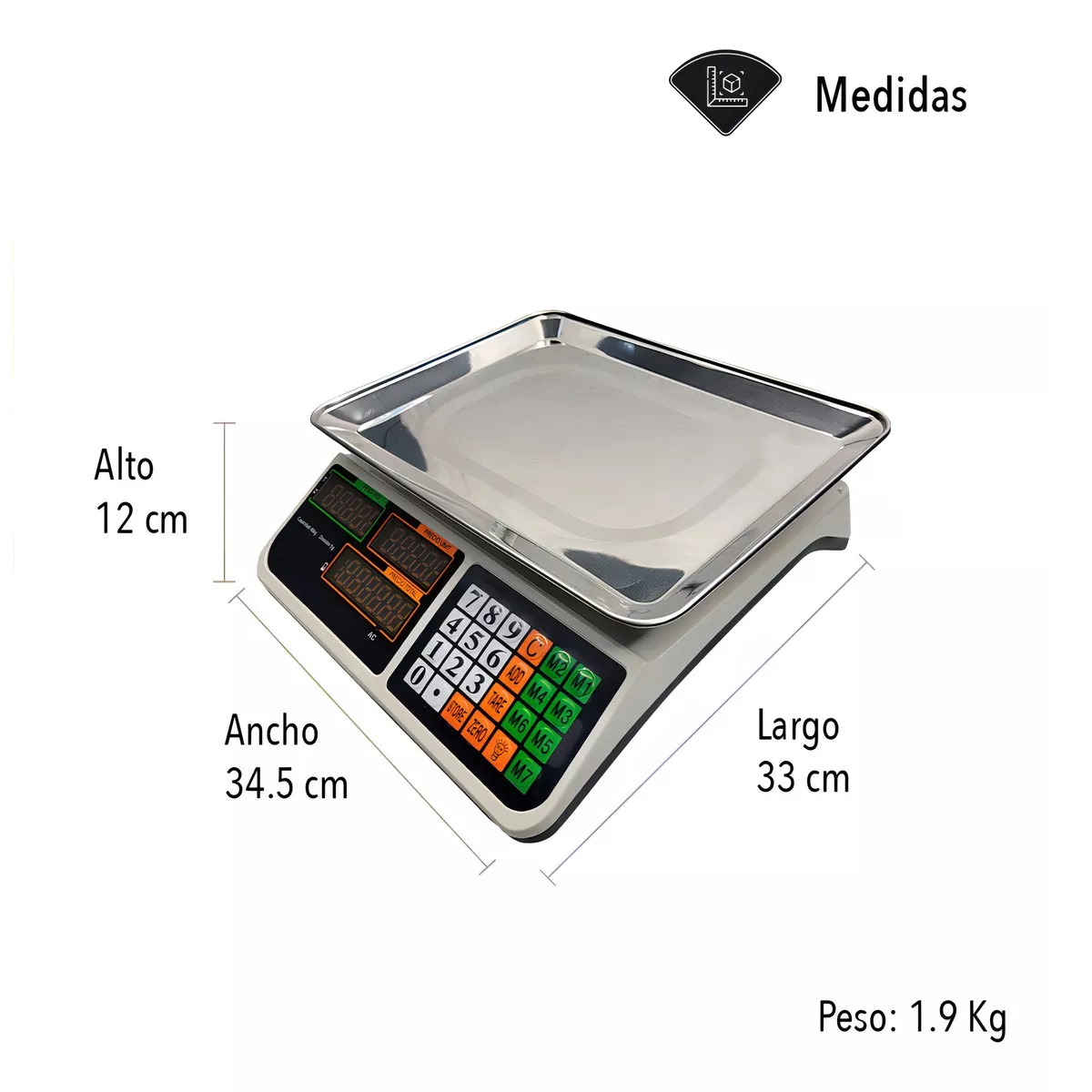 Báscula Comercial Digital Stay Elit Dgit-01 40kg Blanco Ms Peso máximo soportado 40 kg