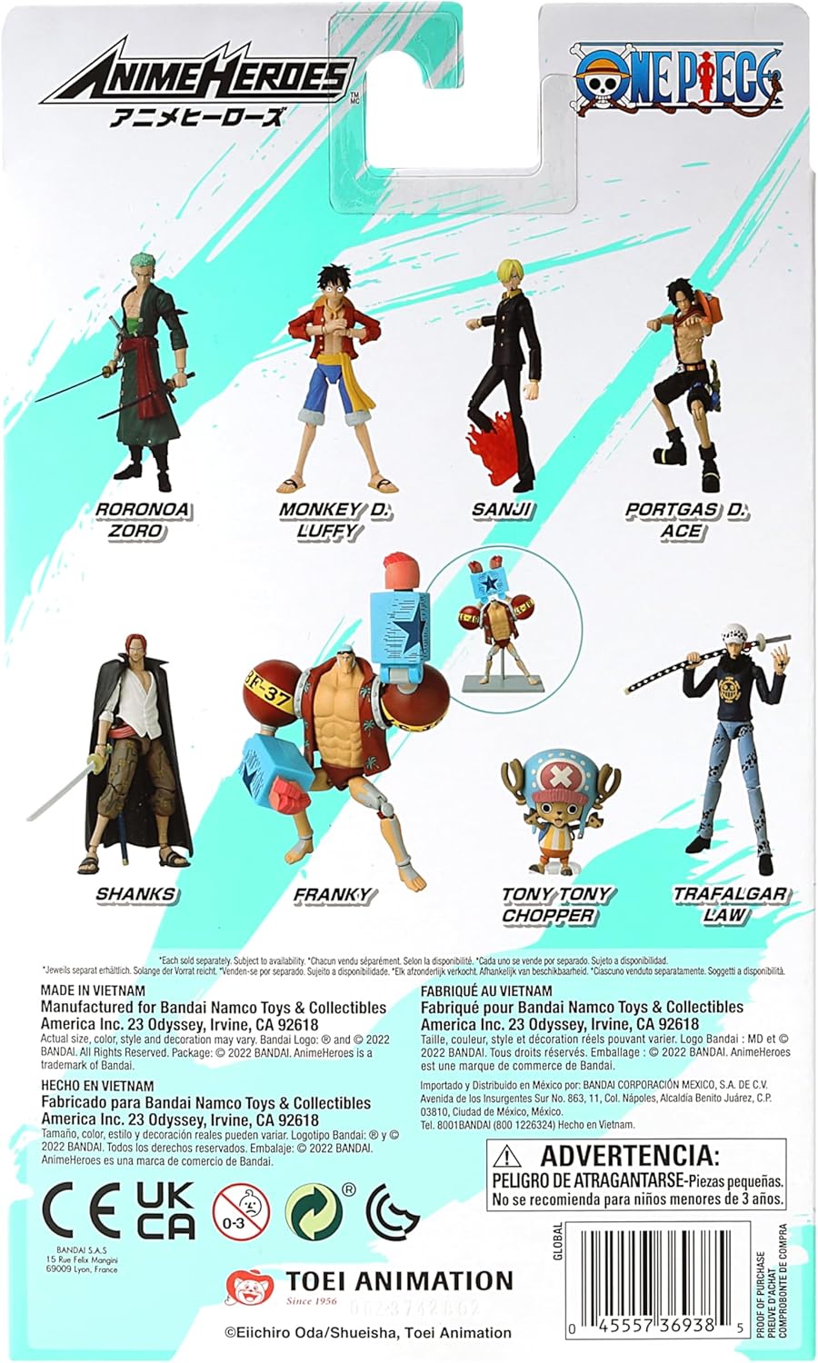 Anime Heroes One Piece Franky Figura Articulada Coleccionable BANDAI