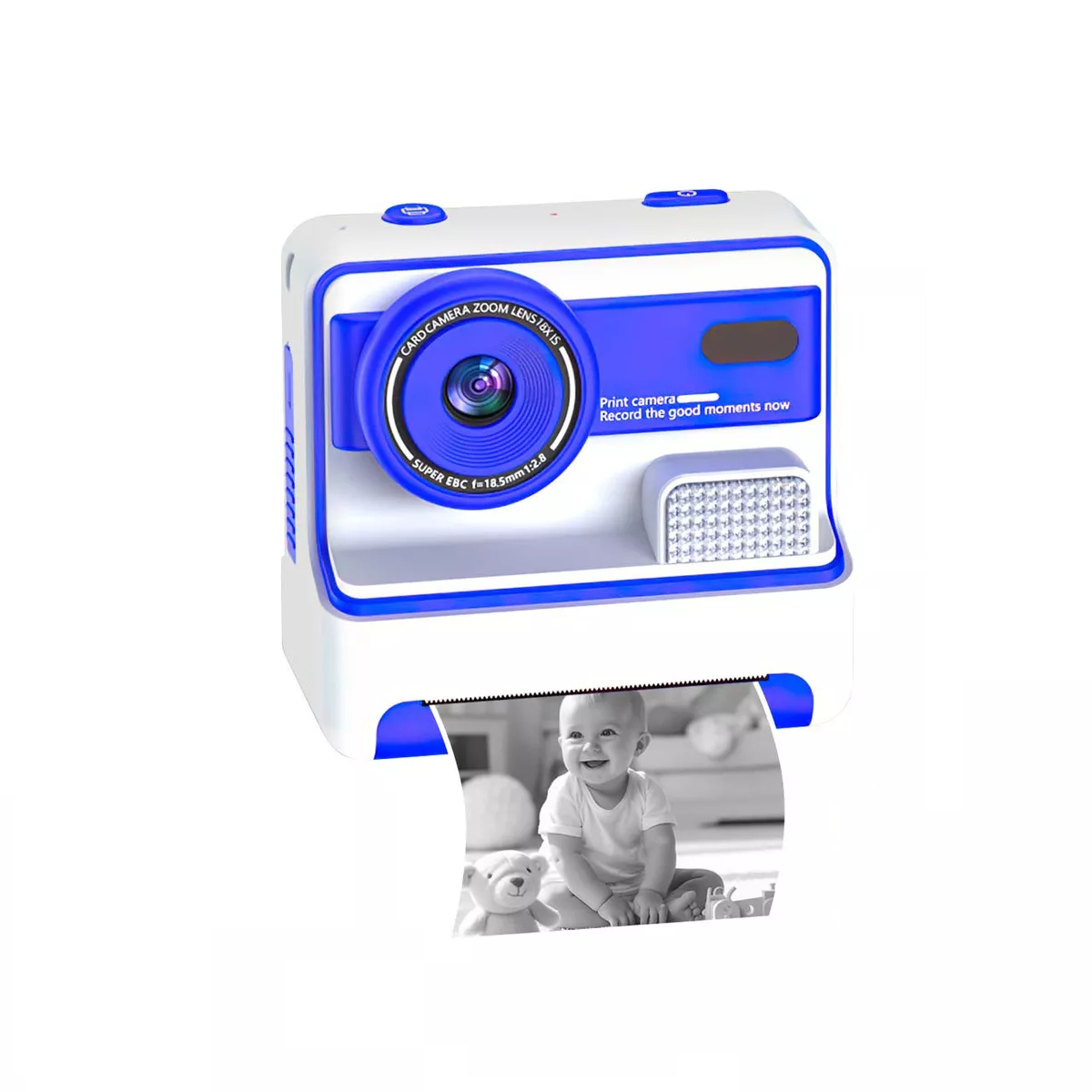 Cámara Digital Hd Para Niños Fotos Imprimibles  64g Azul