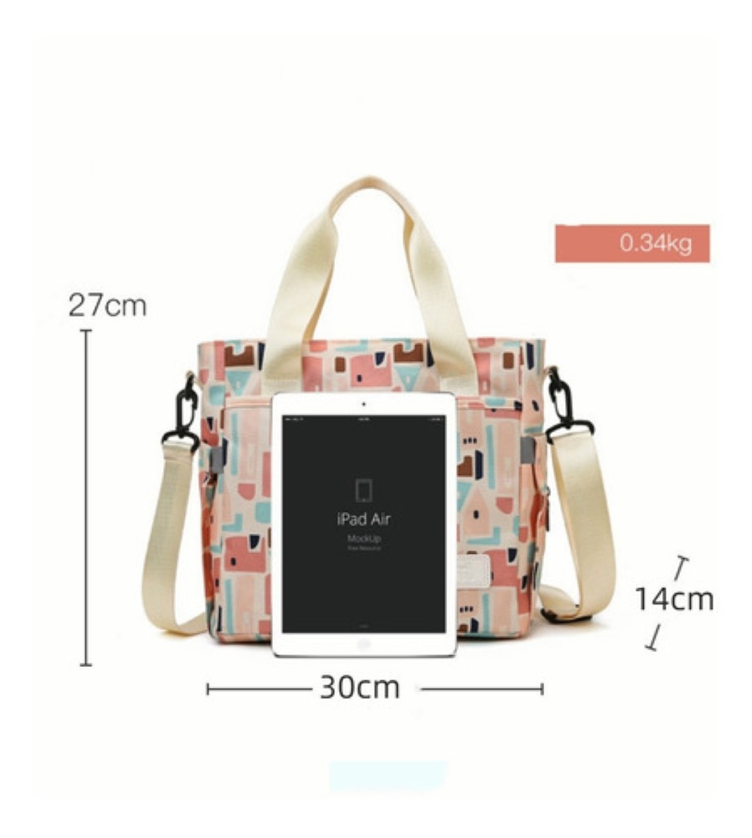 Mochila Bolsa Pañalera Modernas Impermeabl De Bebe Viaje Azul HOJAS  BLANCO