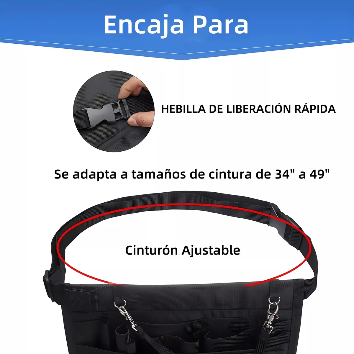 Riñonera Enfermera Enfermeria Negro