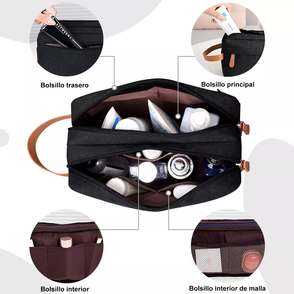 2pcs Sobaqueras Hombrebolsa Organizador De Viaje+riñonera