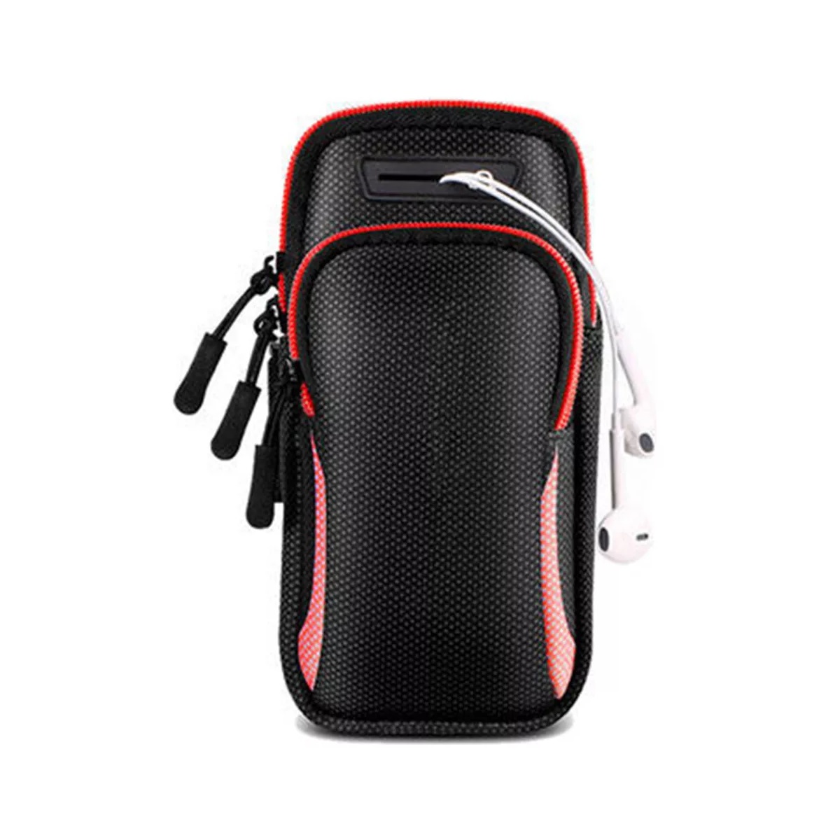 Brazalete Deportivo Para Celular Bolsa De Brazo Para Correr Hojas Rojo
