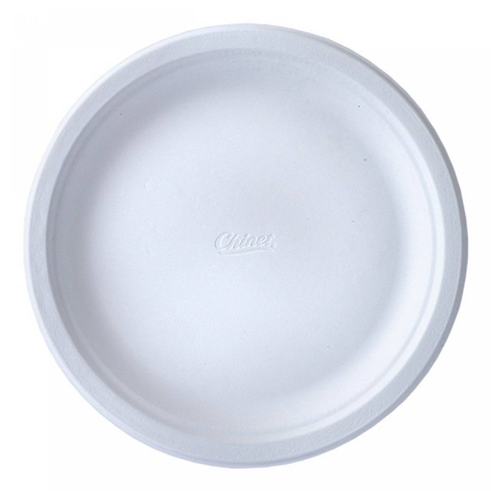 15 Platos Chicos desechables No.6 17cm Biodegradable Chinet.
