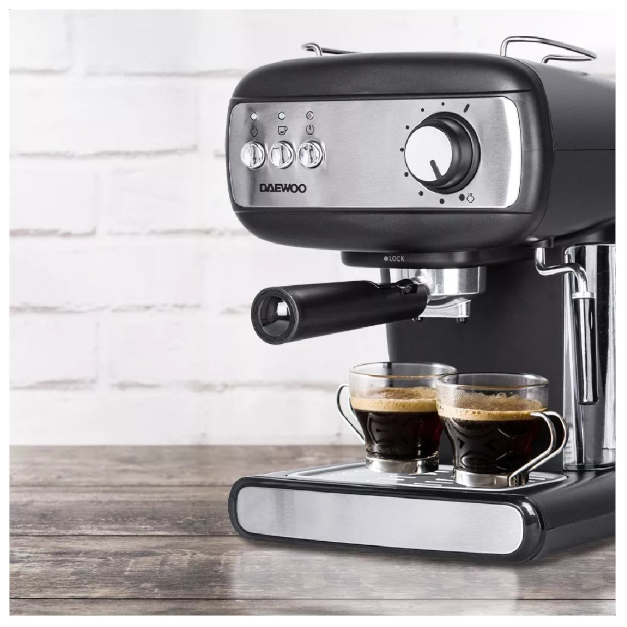 Cafetera Espresso Daewoo Filtro permanente 1100 W antigoteo