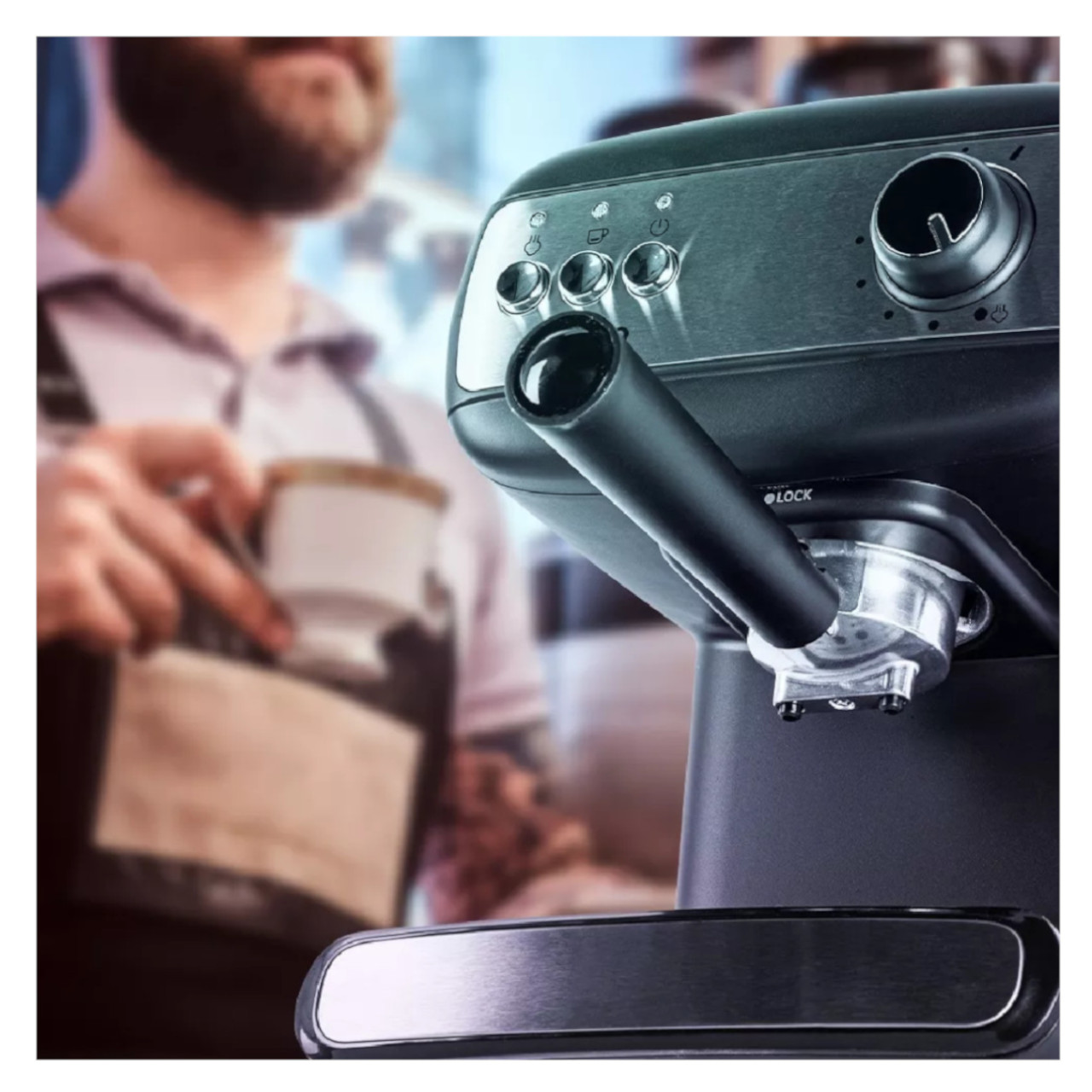 Cafetera Espresso Daewoo Filtro permanente 1100 W antigoteo