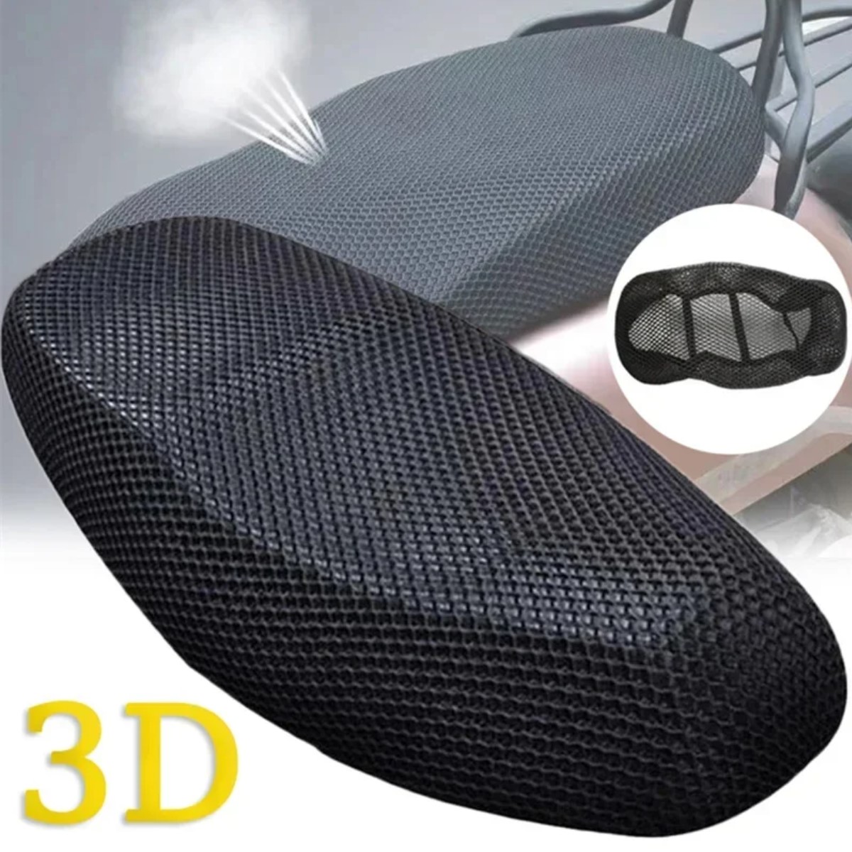 Funda protectora malla negro ft150 transpirable 3D asiento moto cubierta térmico protector solar