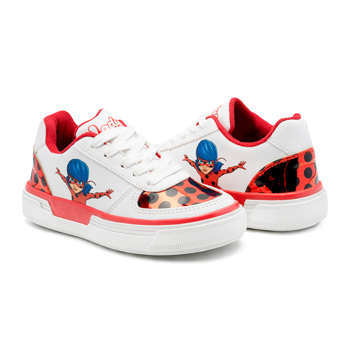 Calzado Yuyin Tenis Ladybug para Niña Blanco 22-25 