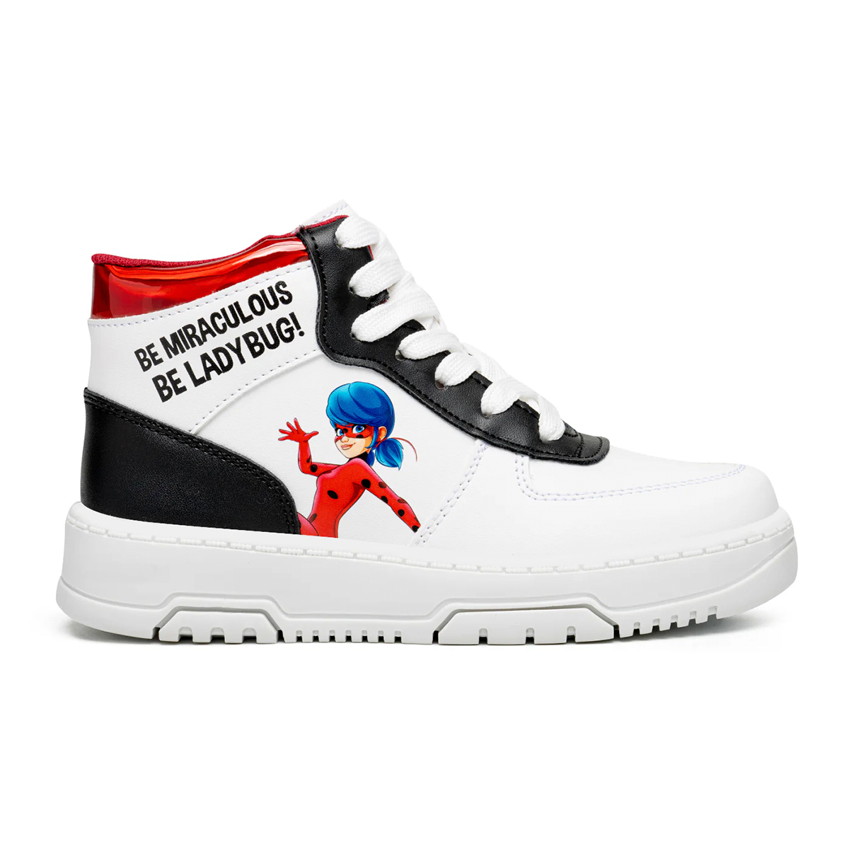 Calzado Ladybug Tenis Tipo Bota Blancos para Niña 18-21