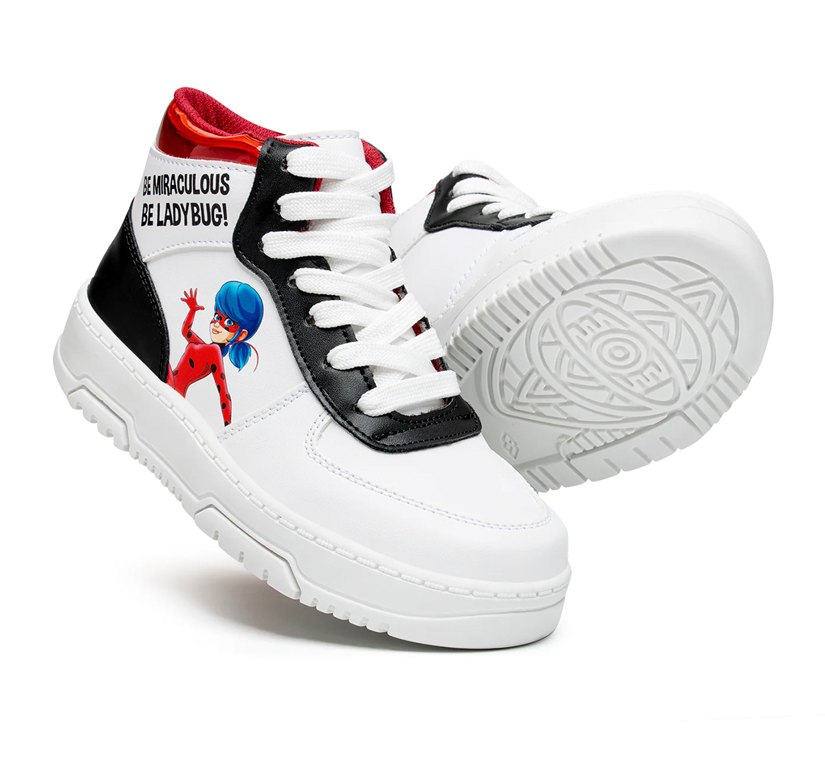 Calzado Ladybug Tenis Tipo Bota Blancos para Niña 18-21