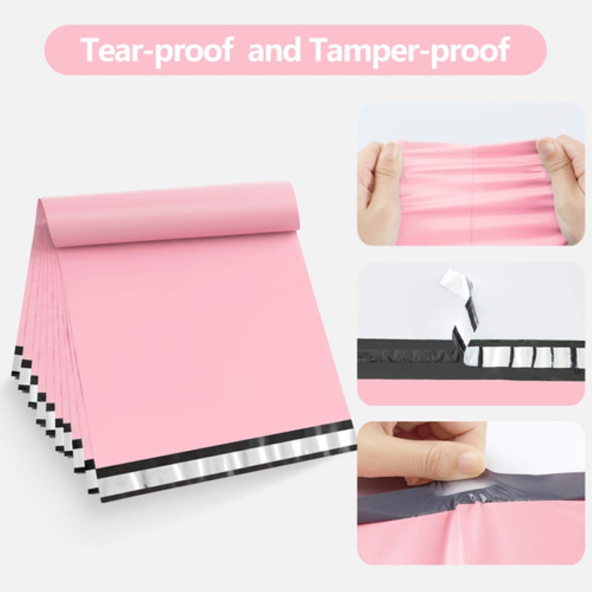 100 Bolsas Sobres De Plástico Para Envíos Paquetería 25*35 cm ROSA