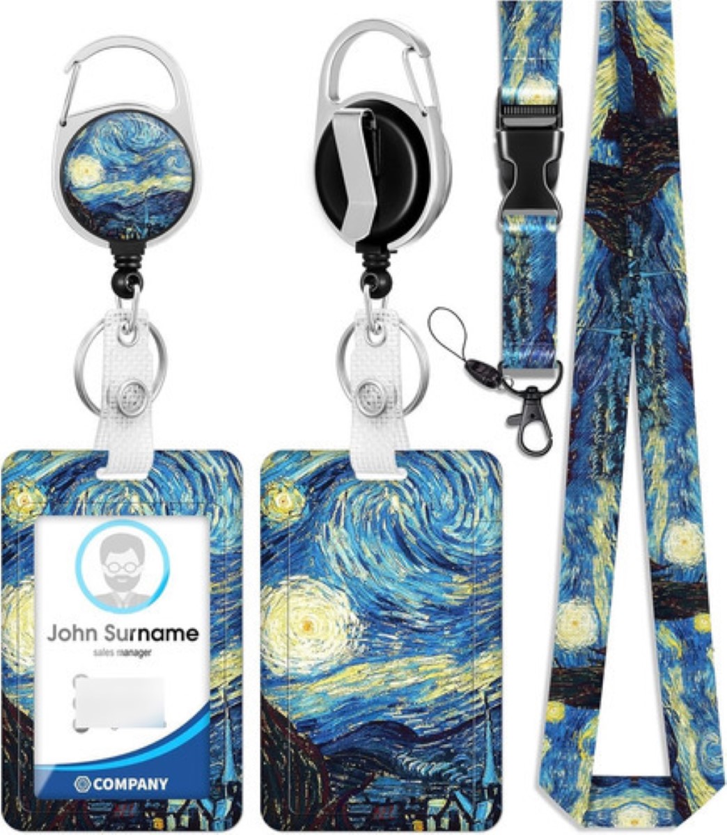 Yoyo Porta Gafete Cordones For Credenciales Cinta Azul