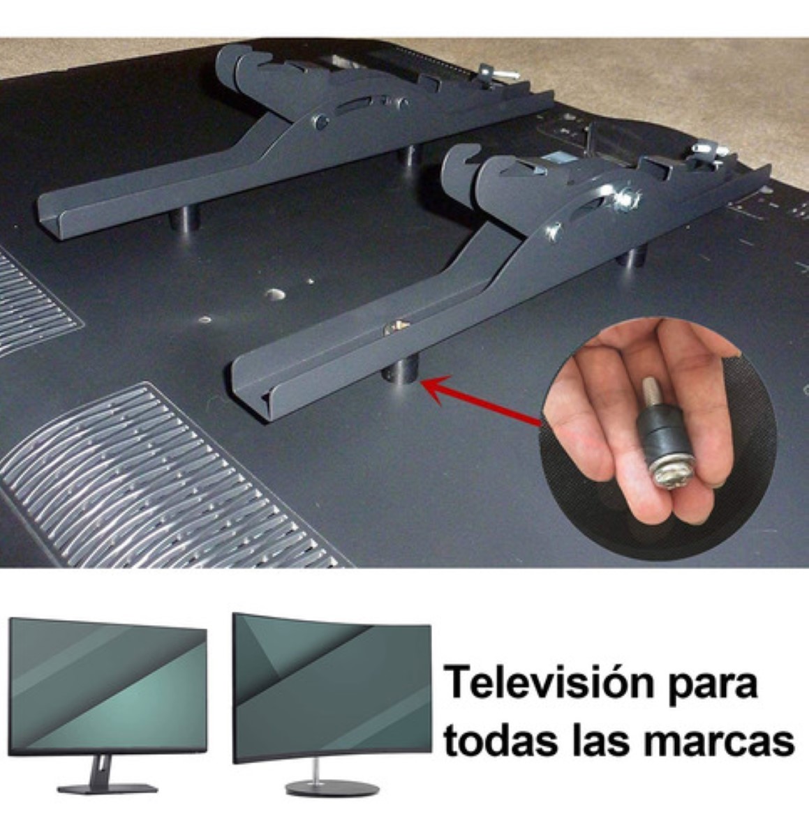 Kit Universal De Montaje Set De Tv Tornillos Para Tv Soport negro