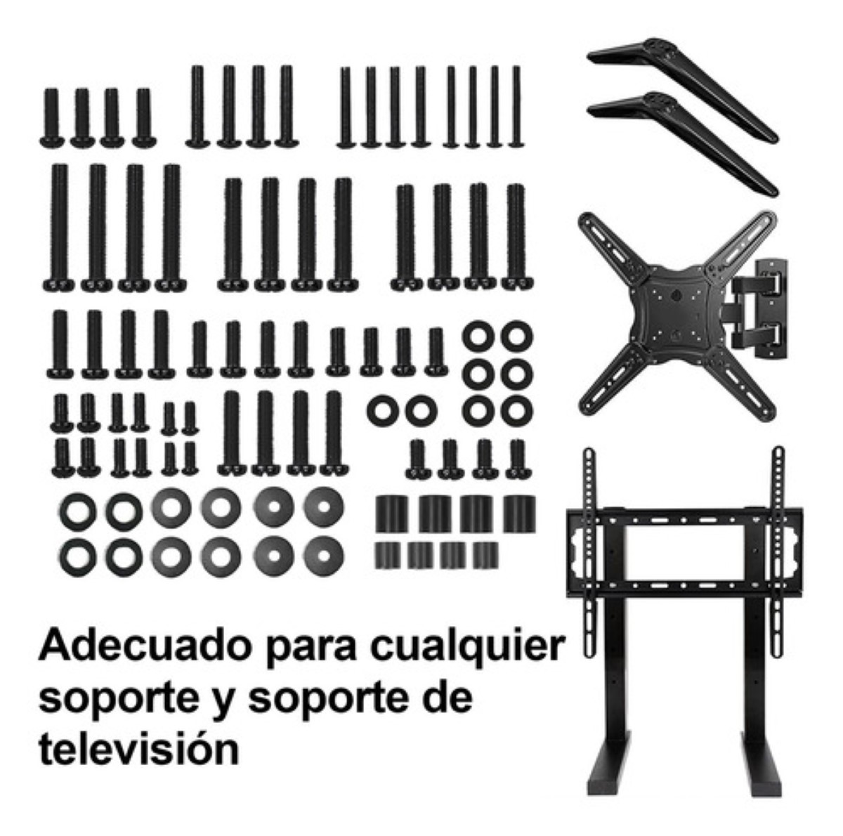 Kit Universal De Montaje Set De Tv Tornillos Para Tv Soport negro