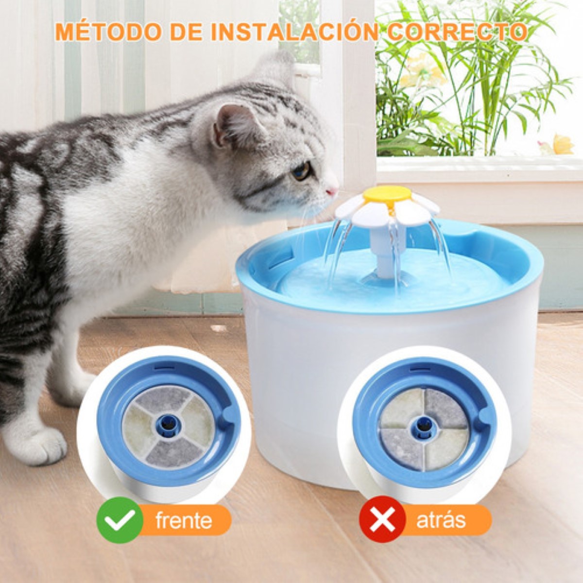 Filtro De Repuesto Para Fuente De Gato 12 Piezas blanco