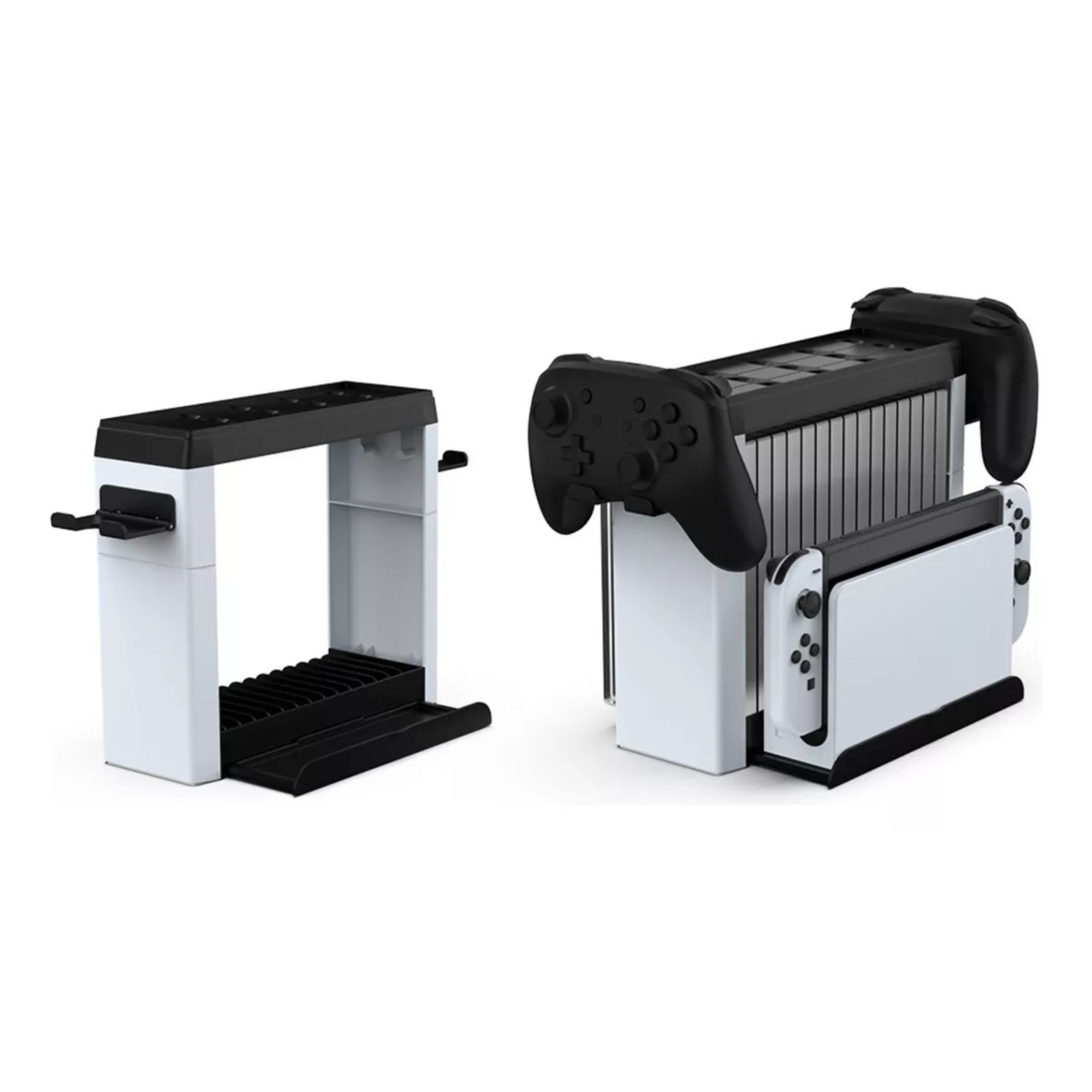Torre De Almacenamiento Juegos Control Para Nintendo Switch Color Blanco