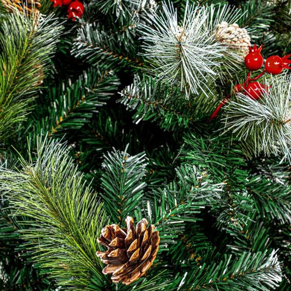 Arbol De Navidad Nevado 2.10 M Pino Navideño 1256 Ramas