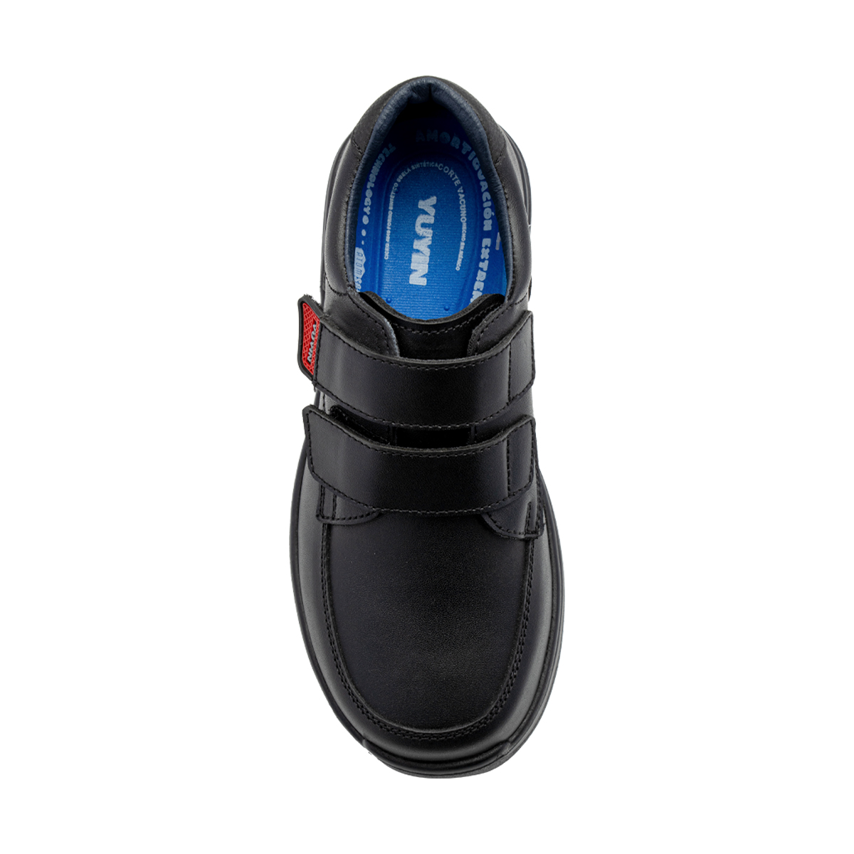 Calzado Yuyin Zapato Escolar Negro Belcro 22-25