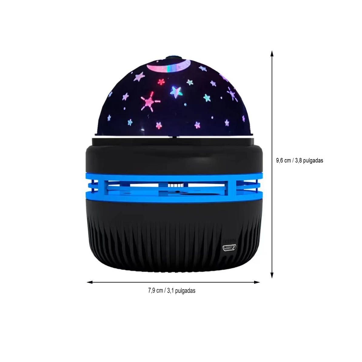 Lámpara proyector LED decoración hogar luz luna automática USB cielo estrellado colorido luces