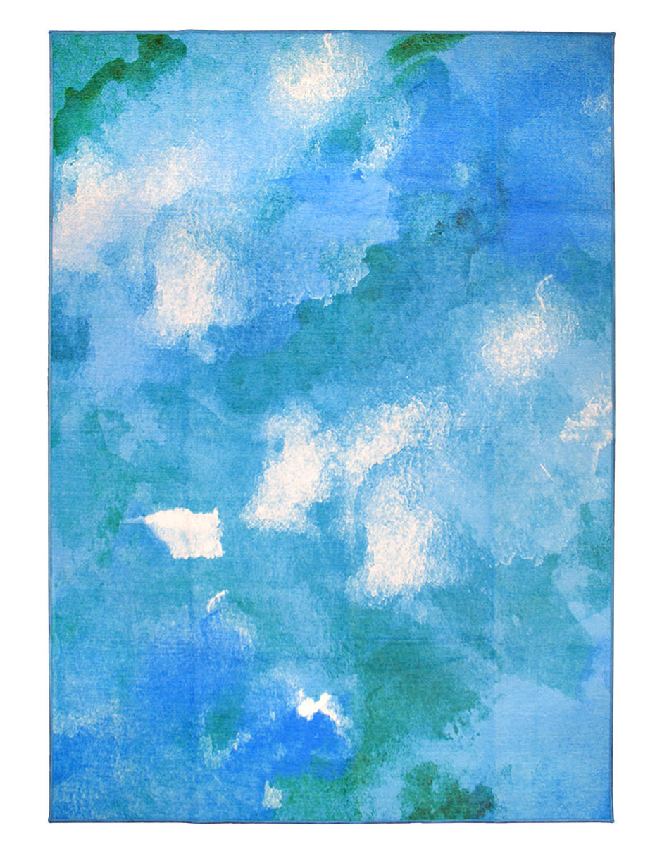 Tapete Alfombra Decorativo Lavable Aqua Acuarela - Fine Art Tj
