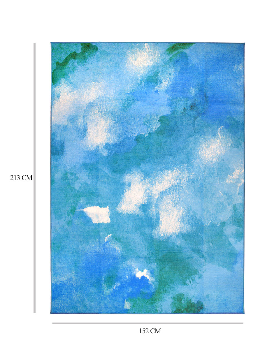 Tapete Alfombra Decorativo Lavable Aqua Acuarela - Fine Art Tj