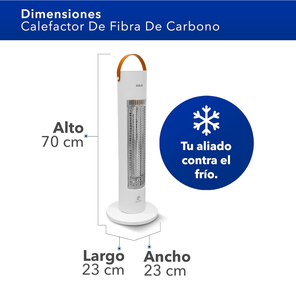 Calefactor Eléctrico RCA RC-H10 pedestal oscilación 600W 120V