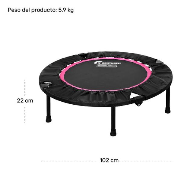 Trampolin Brincolin Plegable Aerobics Fitness Jumping Rosa Centurfit